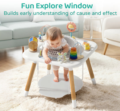 Baby Activity Center, Montessori Play Table with 7 Interactive Toys