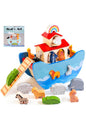 Wooden Noah's Ark Toy Baptism Gift for 1 Year Old Baby Boys and Girls