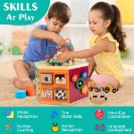 Large Wooden Activity Cube Play Center
