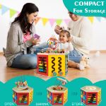 Large Wooden Activity Cube Play Center
