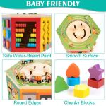 Large Wooden Activity Cube Play Center