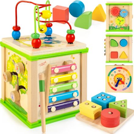 Wooden 7-in-1 Activity Cube