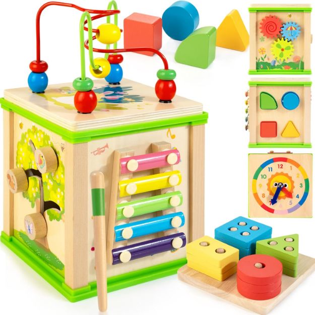 Wooden 7-in-1 Activity Cube